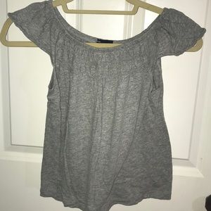 Gap kids Grey off the shoulder shirt